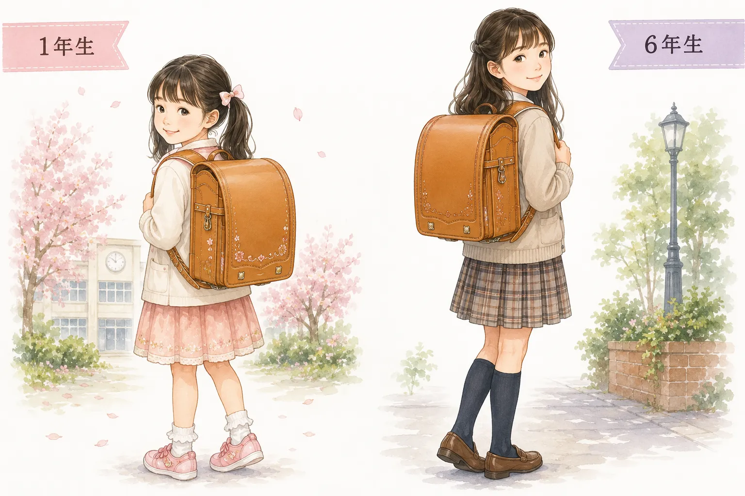 1年生から6年生まで満足度が続くキャメルのランドセル