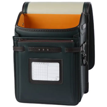 防水クラリーノ カラーコンビ フォレストグリーン×チョコ 内側