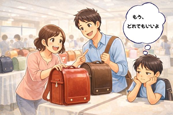 展示会に飽きた子供