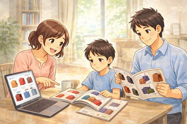 展示会参加前に親子で事前準備