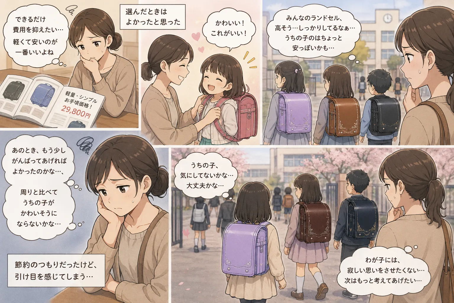 安いランドセルを買った親の気持ち
